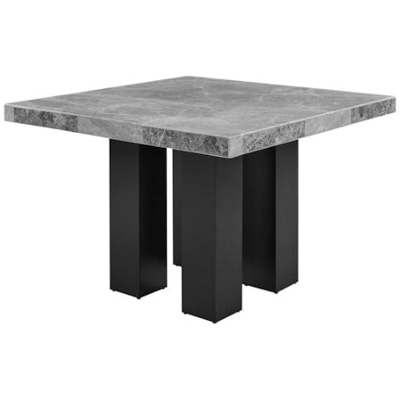 Square Gray Marble Counter Height Table
