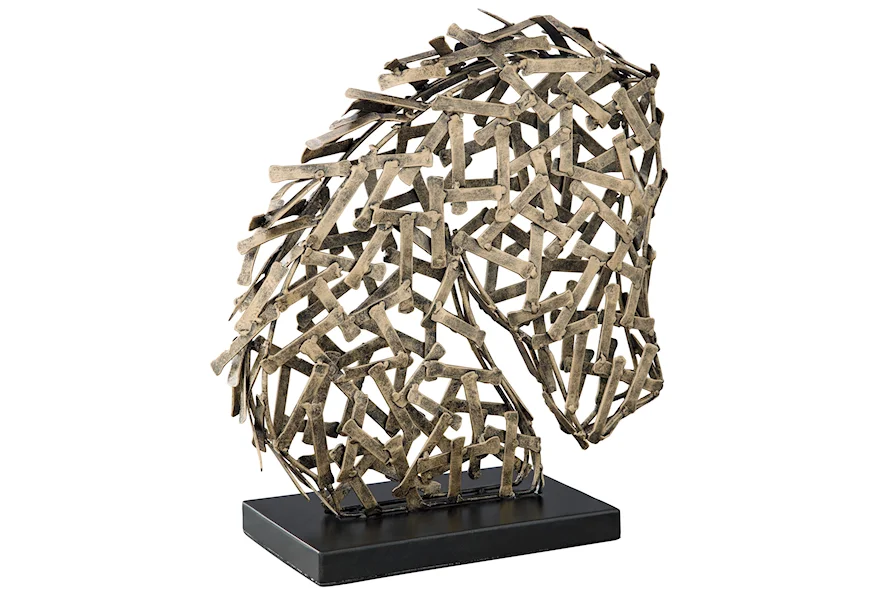 Accents Nahla Antique Gold Finish Sculpture by Signature Design by Ashley at Sparks HomeStore