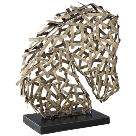 Nahla Antique Gold Finish Sculpture