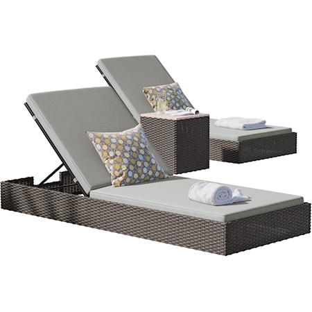 2-Piece Outdoor Chaise Set
