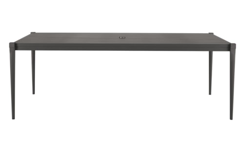 Coastal Outdoor Rectangular Dining Table with Umbrella Hole