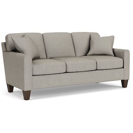 Contemporary Sofa with Mailbox Arms