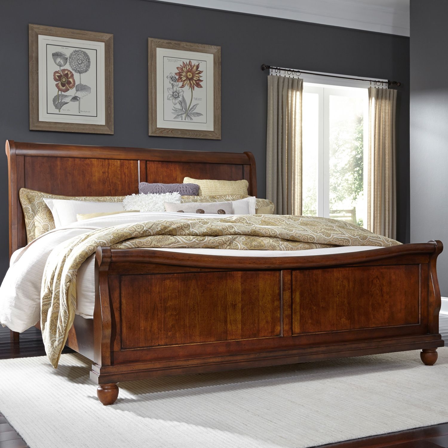 Liberty Furniture Rustic Traditions King Sleigh Bedroom Set