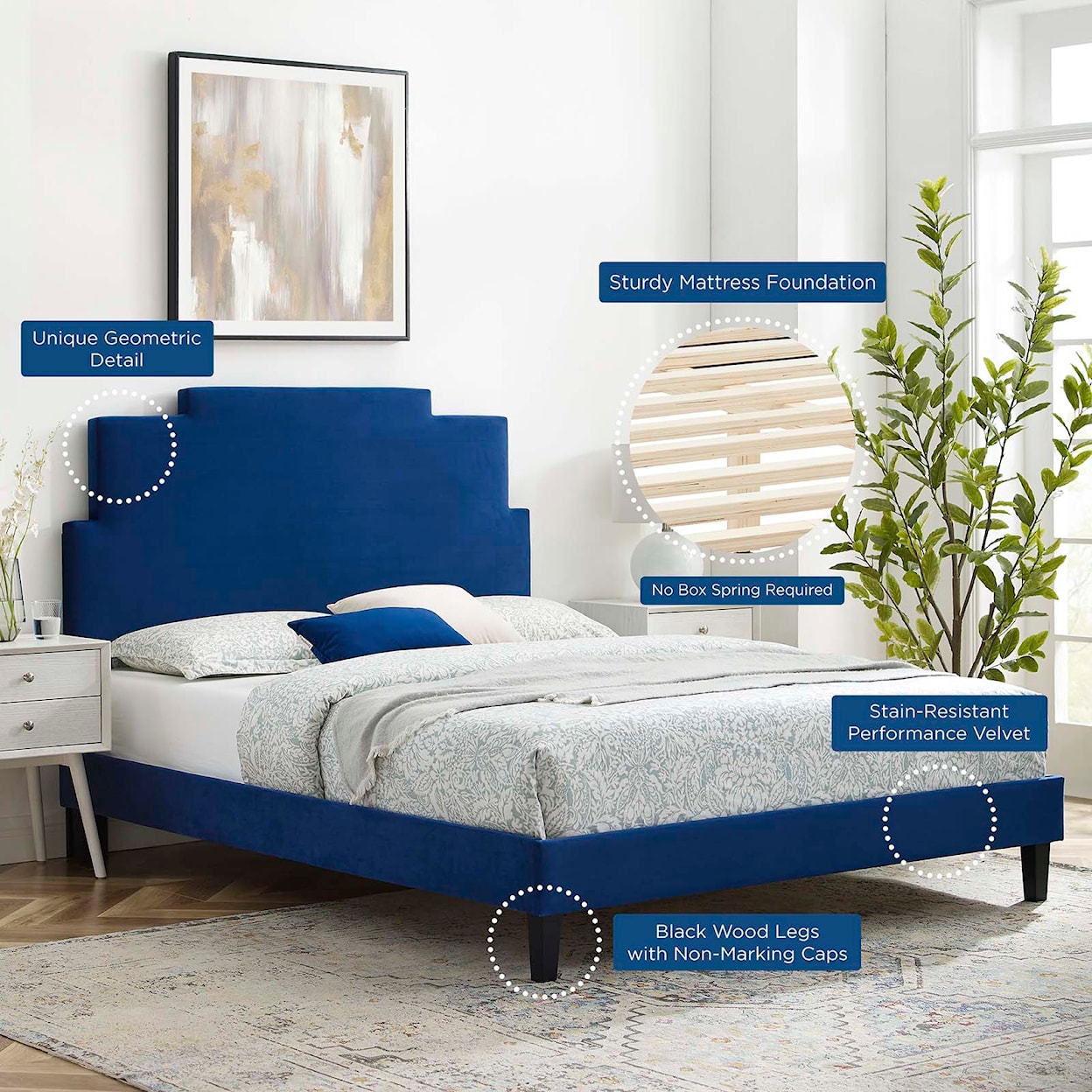 Modway Lindsey Full Platform Bed