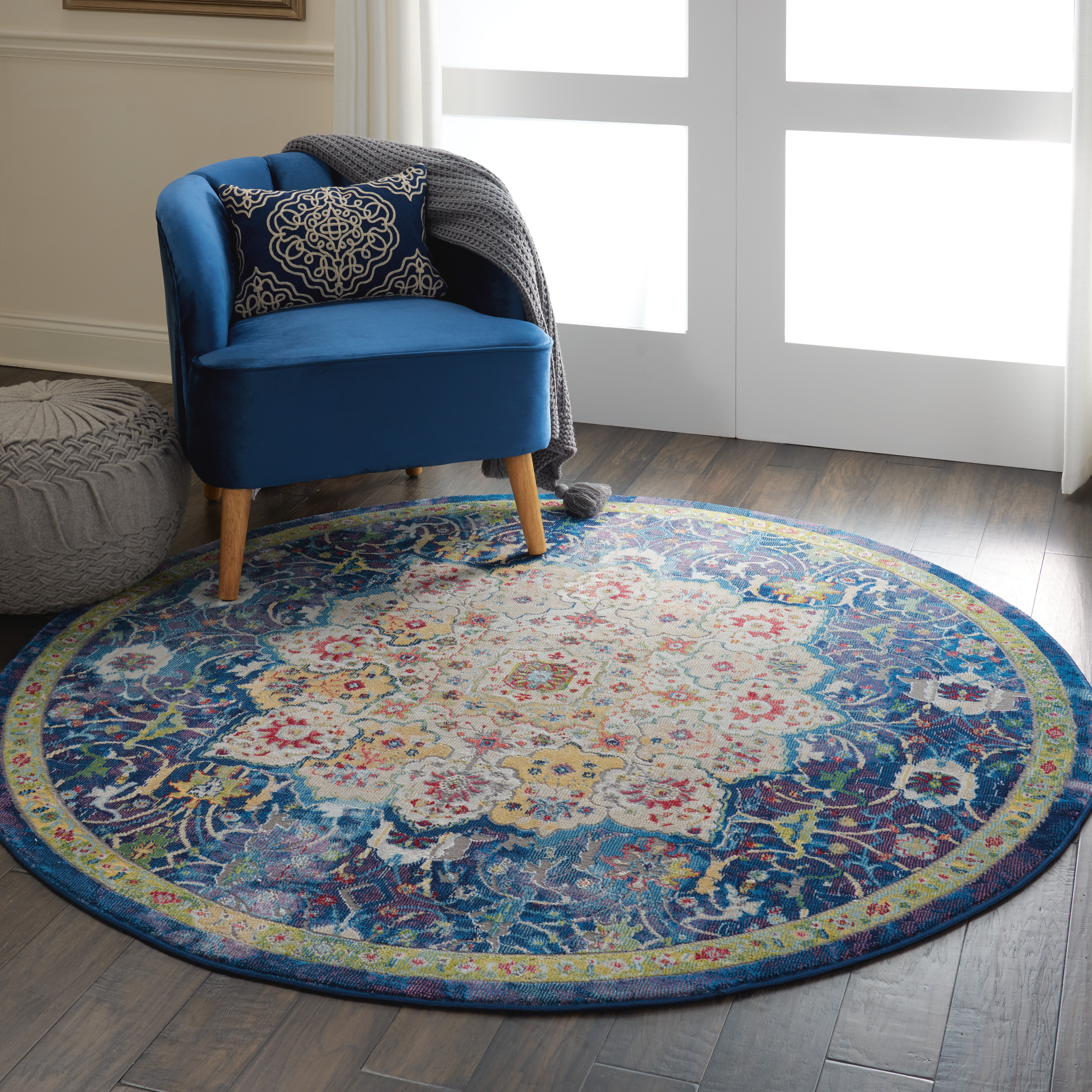 Nourison Ankara Global 6' Round  Rug