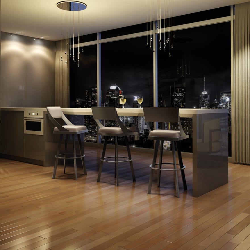 Upholstered Bar Height Swivel Stool