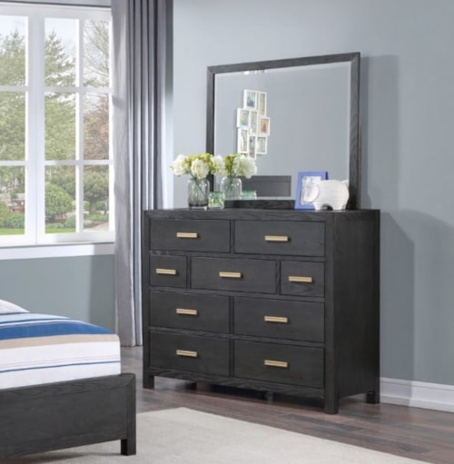 Transitional 9-Drawer Dresser