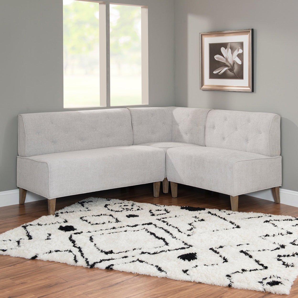 Powell Adler 3-Piece Nook Sectional Sofa