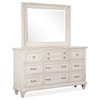 Magnussen Home Newport Bedroom Dresser and Mirror Set