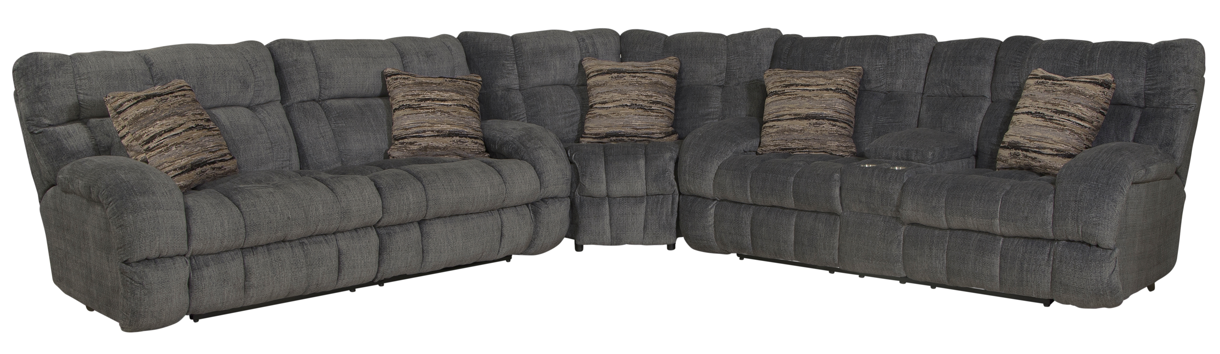 3-Piece Manual Reclining Sectional Sofa