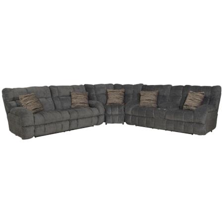 3-Piece Manual Reclining Sectional Sofa