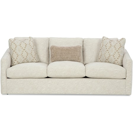 Contemporary Sofa with Track Armrests