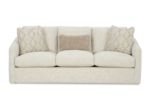 Contemporary Sofa with Track Armrests