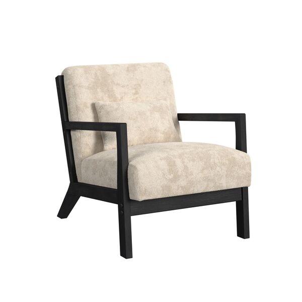 Mid-Century Modern Accent Chair with Kidney Pillow