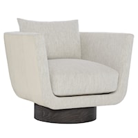 Gemma Leather-Fabric Swivel Chair