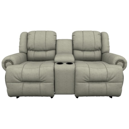 Rocking Reclining Console Loveseat