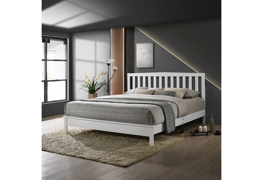leerling Ampère Oneerlijkheid New Classic Leo Transitional Queen Bed in a Box | Furniture Superstore -  Rochester, MN | Bed - Headboard & Footboard