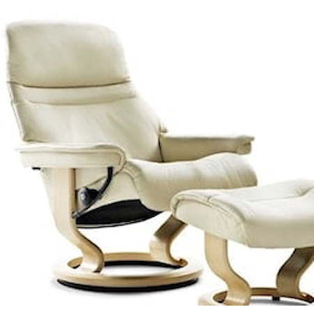 Large Reclining Chair with Classic Base