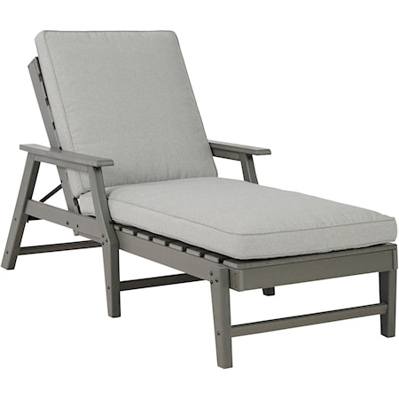 Adjustable Chaise Lounge with Cushion