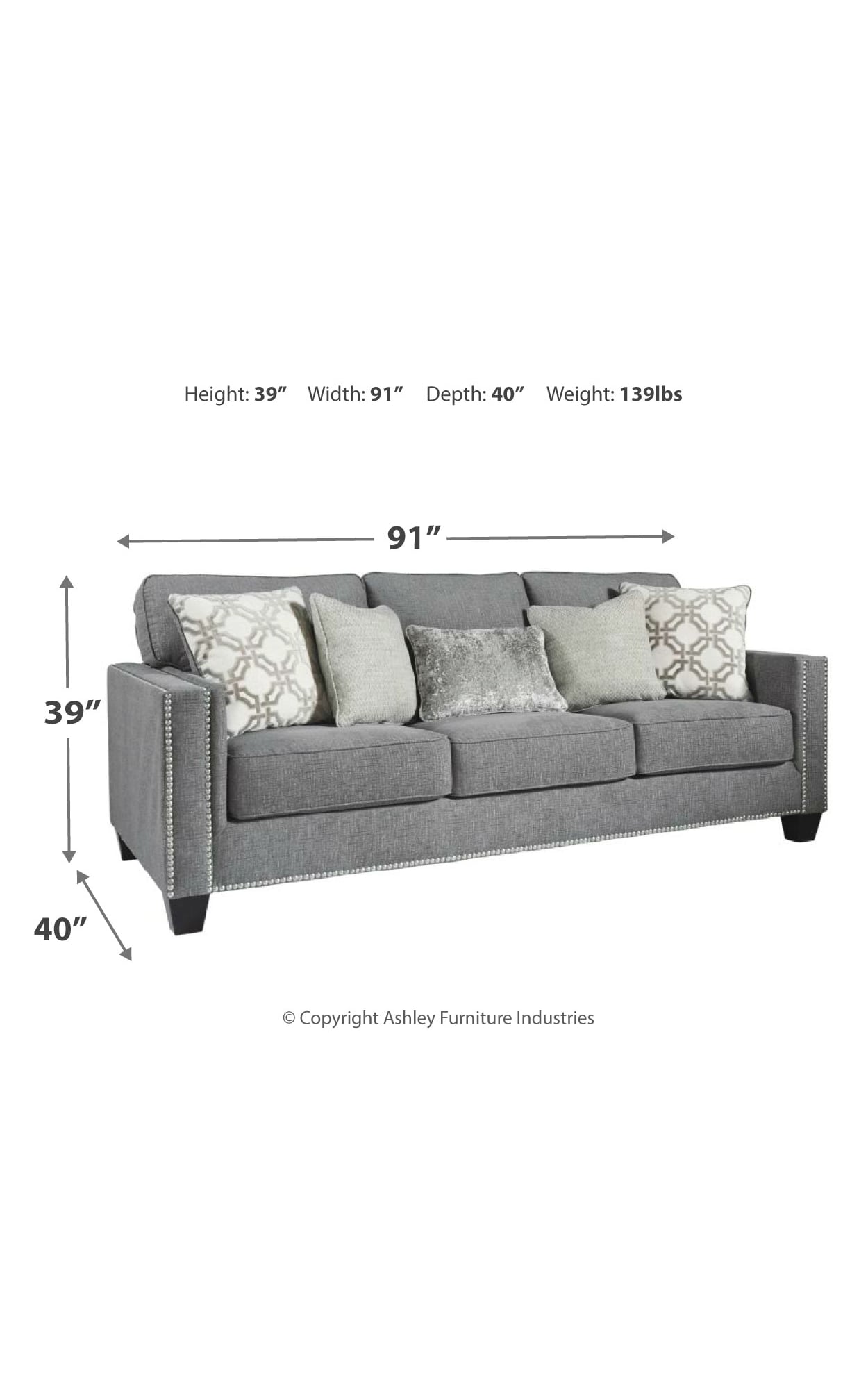 Signature Design by Ashley Barrali 1390438 Casual Sofa with Accent