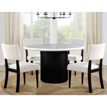 5-Piece Round Dining Set