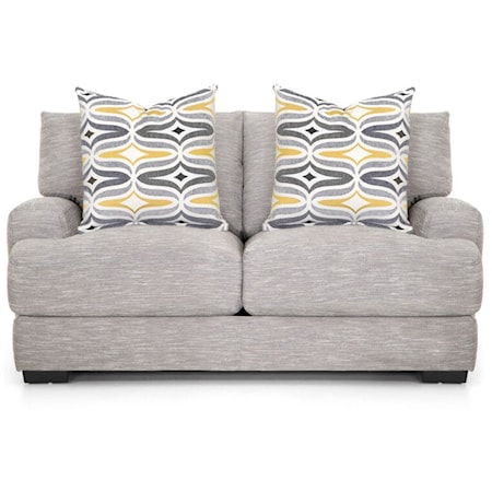 Contemporary Loveseat with Reversible Cushions