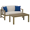 Ashley Furniture Signature Design Fynnegan Loveseat w/ Table