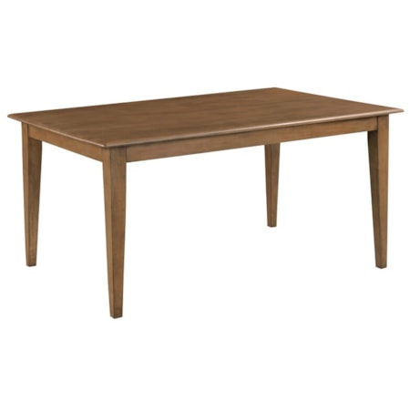 60" Rectangular Leg Table, Latte