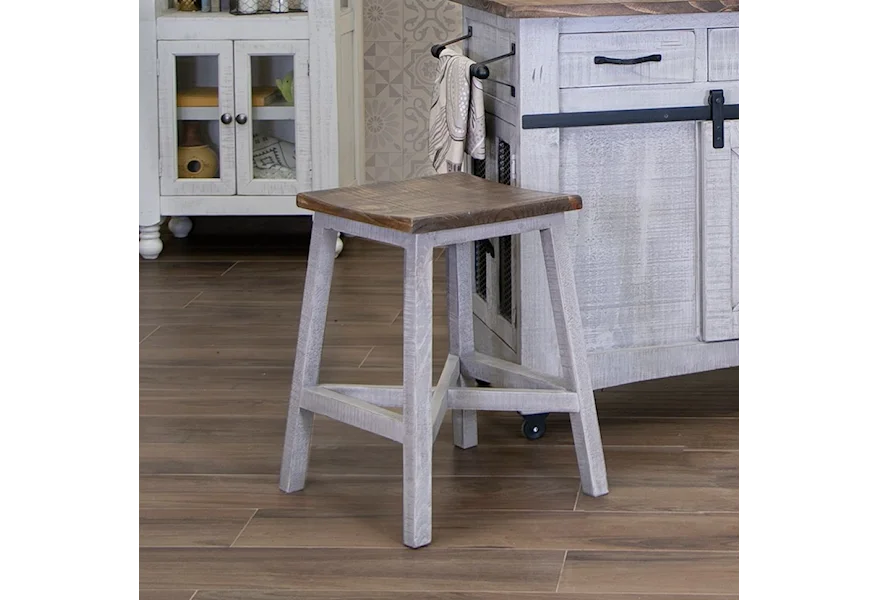 Pueblo Stool by International Furniture Direct at Furniture Superstore - Rochester, MN