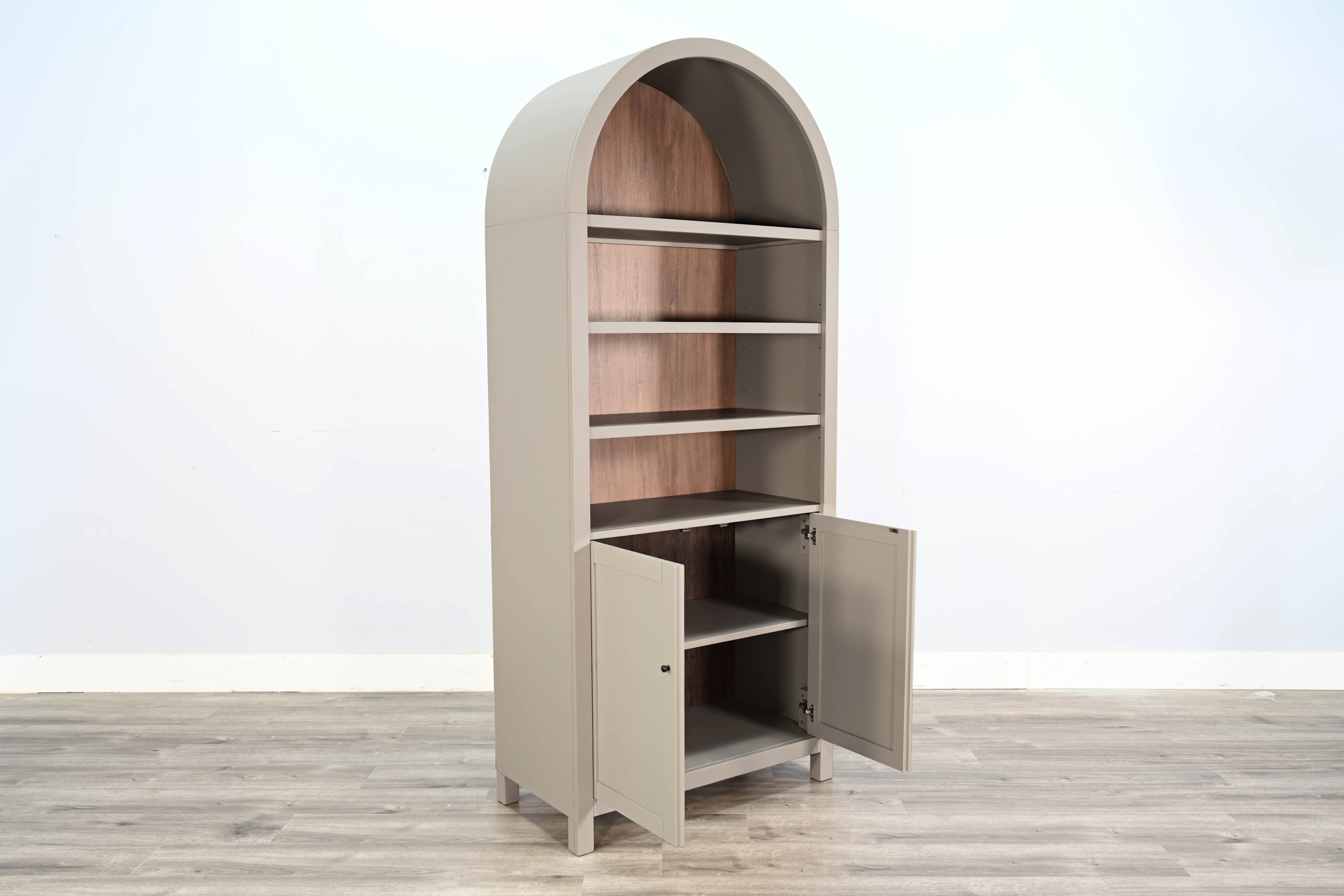 Arched Display Cabinet with Doors