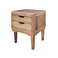 Transitional Nightstand with Microfiber-Lined Top Drawer