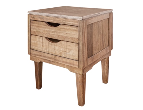 Transitional Nightstand with Microfiber-Lined Top Drawer
