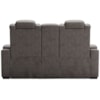 Signature Design by Ashley Hayden Pwr Rec Loveseat with Console and Adj Hdrsts