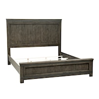 Transitional Queen Panel Bed