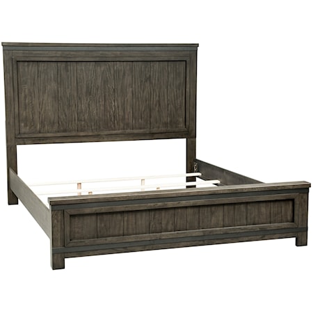 Transitional King Panel Bed