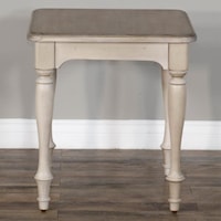 Square End Table with Turned Legs