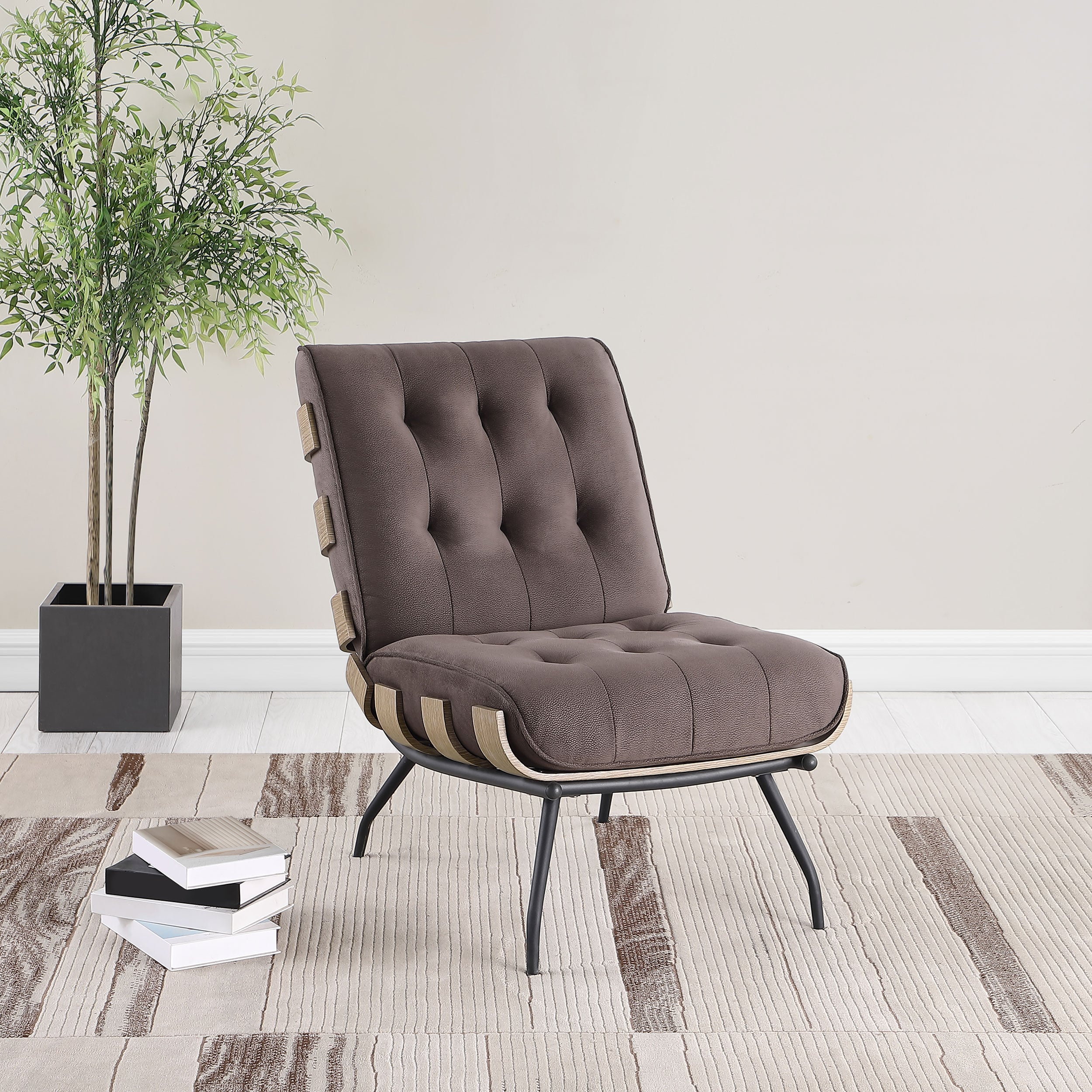 Coaster Aloma Aloma Tufted Armless Accent Chair