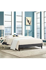 Modway Tessie Queen Fabric Bed Frame with Squared Tapered Legs