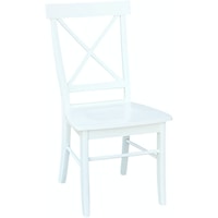 Farmhouse X-Back Side Chair in Pure White