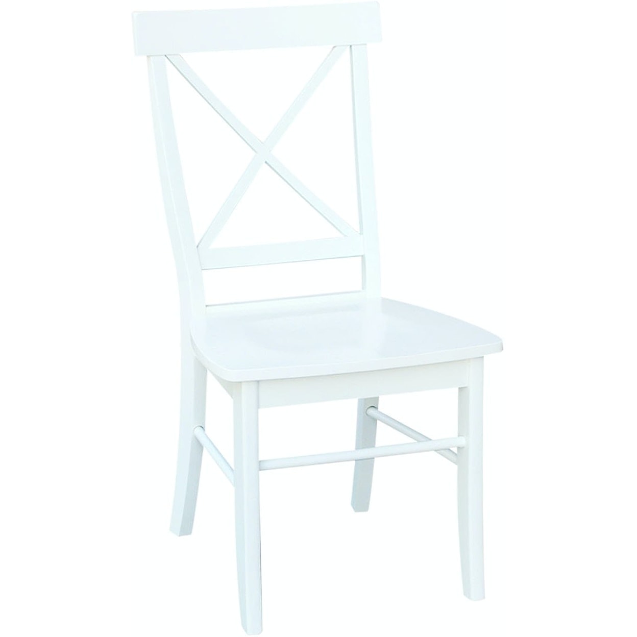 John Thomas Dining Essentials X-Back Side Chair in Pure White
