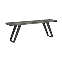 Contemporary Counter Height Dining Bench with Flared Legs