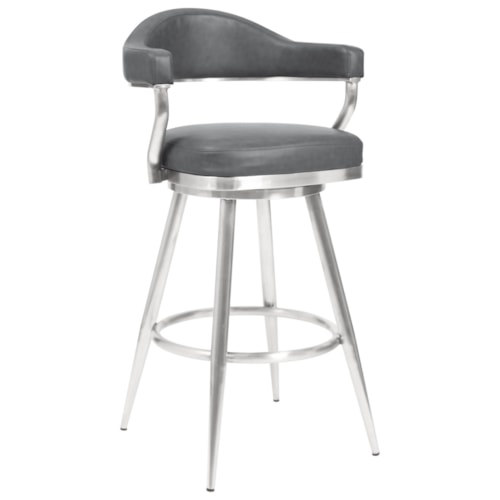 Contemporary 26" Counter-Height Stool with Swivel Seat