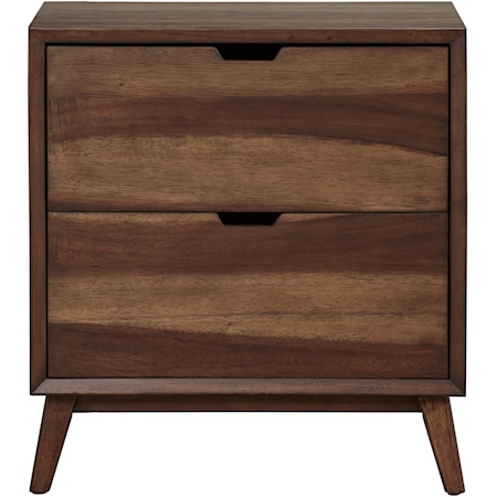 Transitional 2-Drawer Nightstand