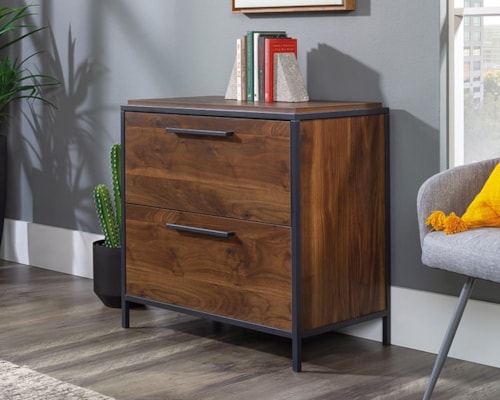 Mid-Century Modern 2-Drawer Lateral File Cabinet