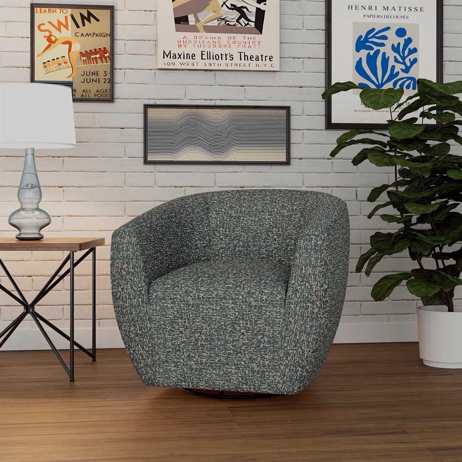 Emerald Vega Swivel Barrel Chair
