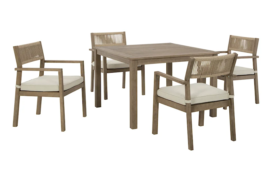 Aria Plains 5-Piece Outdoor Dining Set by Signature Design by Ashley at Zak's Home Outlet