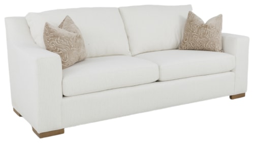 Transitional Sofa with 2 Throw Pillows