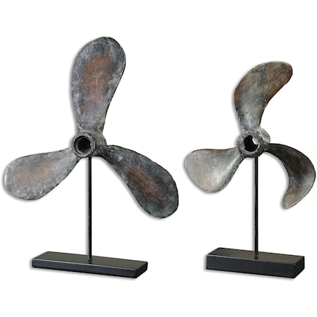 Propellers Rust Sculptures, S/2