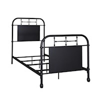 Twin Metal Bed with Turned Spindles