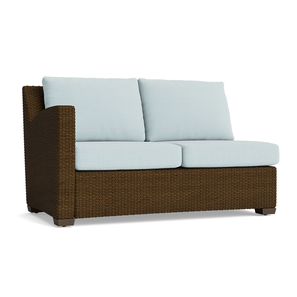 Fusion Wicker Left Arm Loveseat